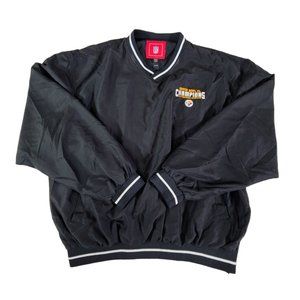 Pittsburgh Steelers Pullover Men XL Black NFL 2006 Super Bowl Football Nylon